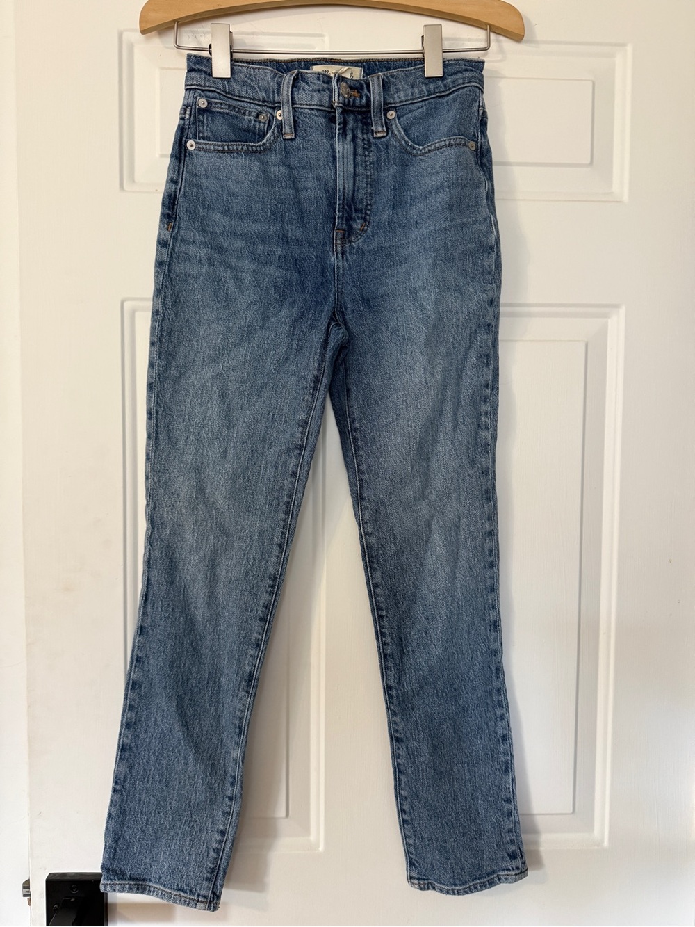 Madewell Jeans Womens 24 Blue Perfect Vintage High Rise Straight Denim